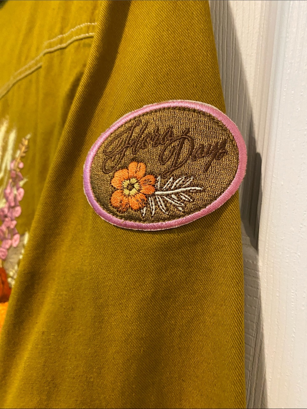 Spell Mustard Yellow Embroidered Patchwork Jacket - Picture 5 of 6